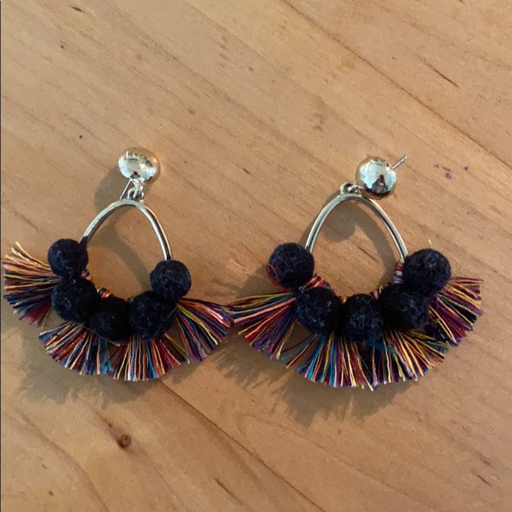 Baublebar multi color fringe earrings